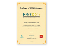 NER ได้รับคัดเลือกให้เป็นหนึ่งในบริษัทกลุ่ม “ESG100” ต่อเนื่องเป็นปีที่ 6 โดยสถาบันไทยพัฒน์ สะท้อนถึงความมุ่งมั่นของบริษัทในการดำเนินธุรกิจอย่างมีความรับผิดชอบด้านสิ่งแวดล้อม สังคม และธรรมาภิบาล (ESG) พร้อมแสดงให้เห็นถึง ความตั้งใจของบริษัทในการสร้างคุณค่าที่มากกว่ายาง เพื่อการเติบโตอย่างยั่งยืน