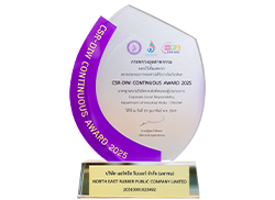 NER คว้ารางวัล CSR-DIW Continuous Award 2025 <br />บริษัท นอร์ทอีส รับเบอร์ จำกัด (มหาชน) ได้รับรางวัล CSR-DIW Continuous Award 2025 ซึ่งเป็นรางวัลด้านมาตรฐานความรับผิดชอบต่อสังคมของผู้ประกอบการ สะท้อนถึงการดำเนินธุรกิจที่คำนึงถึงสังคม สิ่งแวดล้อม และผู้มีส่วนได้ส่วนเสียอย่างต่อเนื่อง โดยกระทรวงอุตสาหกรรม